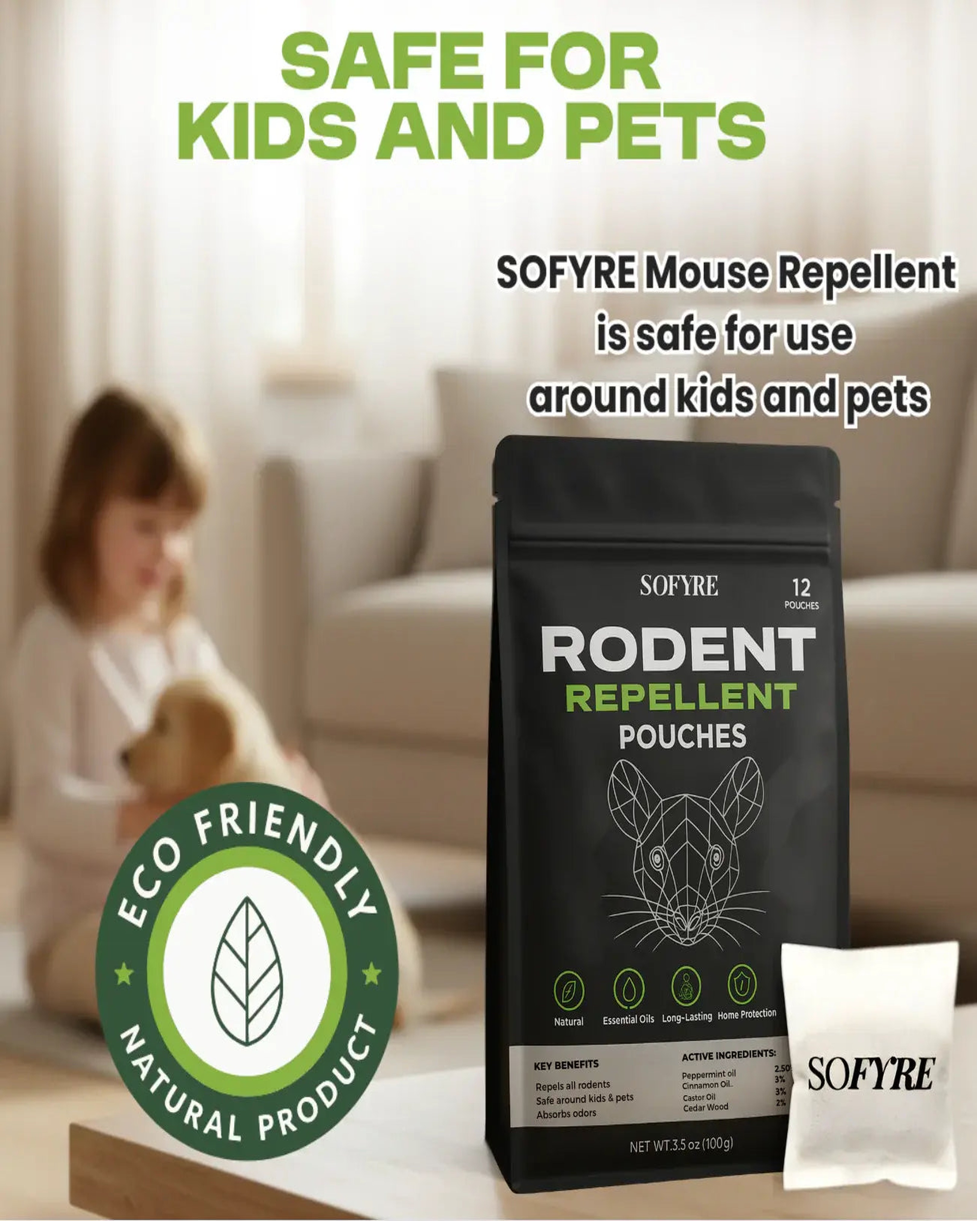 SoFyre Rodent Repellent Pouches - placement
